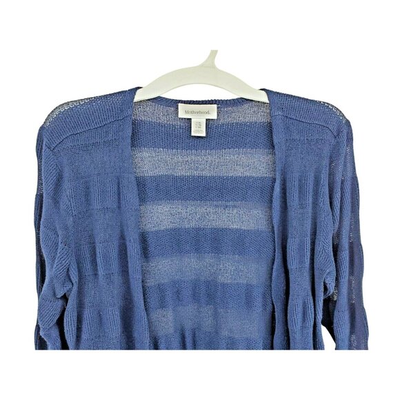 2 Motherhood Maternity Cardigan Women Size XL Cream Blue Lace Bottom - Picture 4 of 12